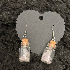 Purple Fantasy Glass Vial Earrings
